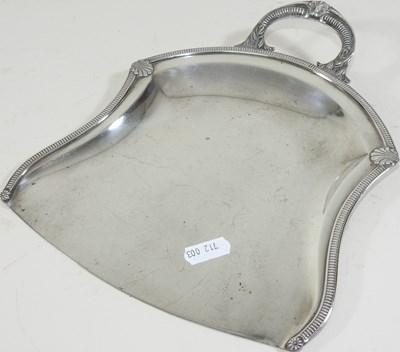 Lot 66 - A French silver plate crumb scoop and brush