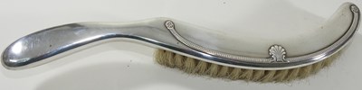 Lot 66 - A French silver plate crumb scoop and brush