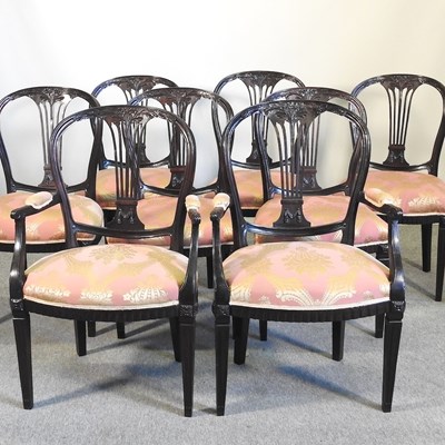 Lot 546 - A set of eight mahogany dining chairs