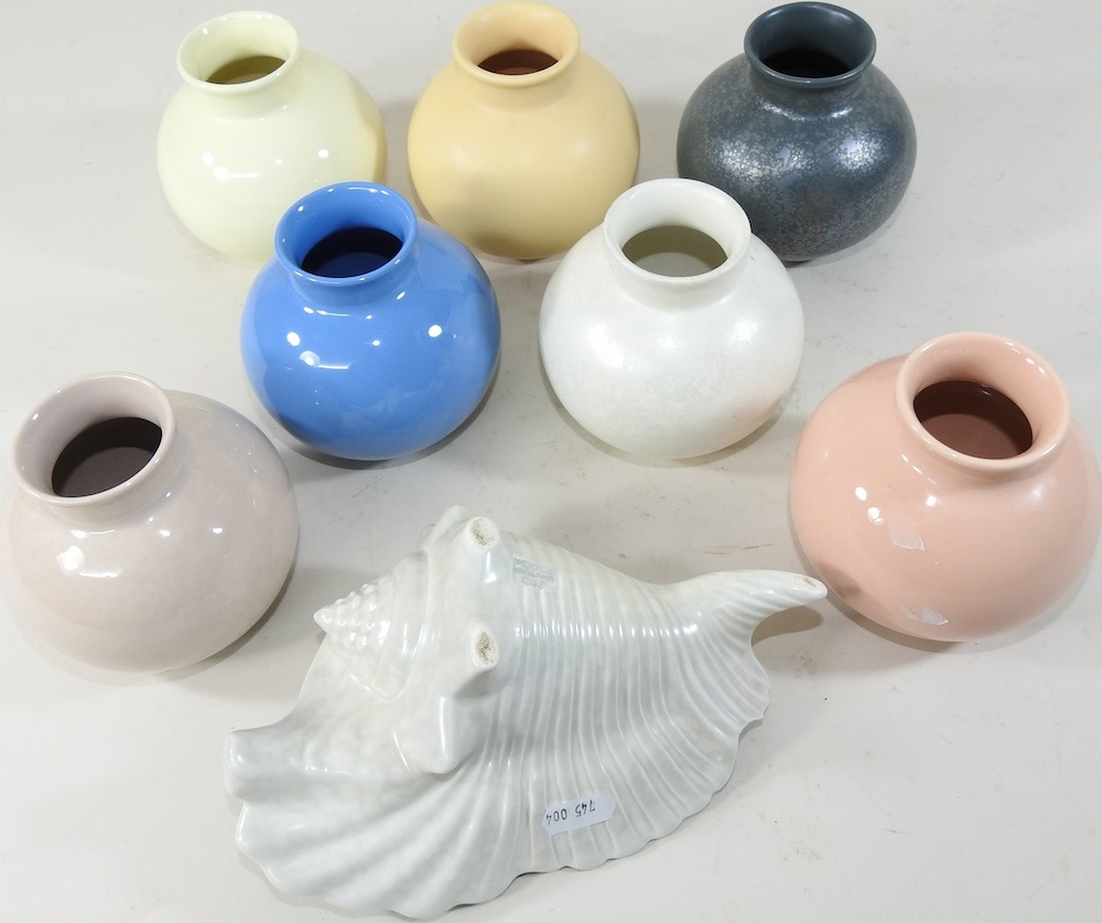 Lot 257 A collection of Poole pottery vases