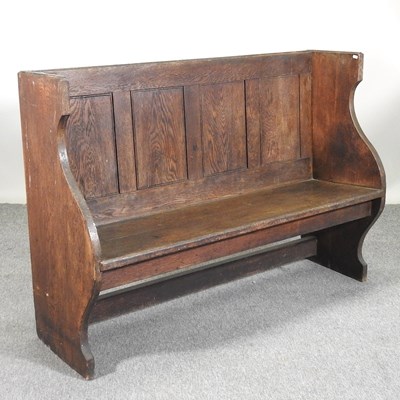 Lot 446 - A 19th century oak pew