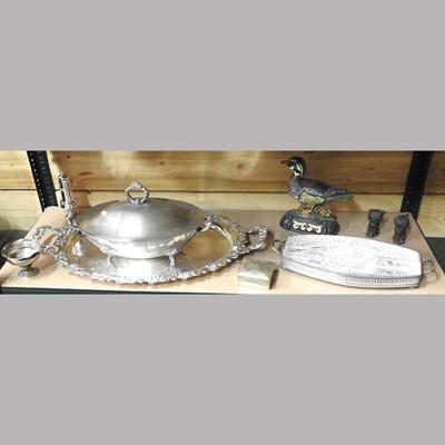 Lot 238 - A collection of silver plate and metal wares