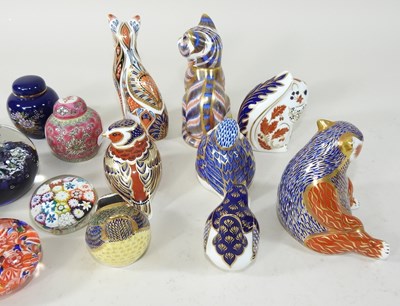 Lot 46 - A collection of Crown Derby paper weights