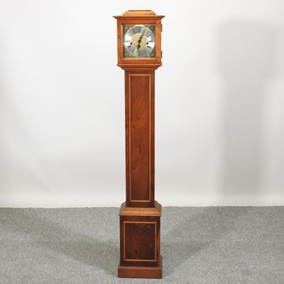 Lot 501 - A yew wood granddaughter clock