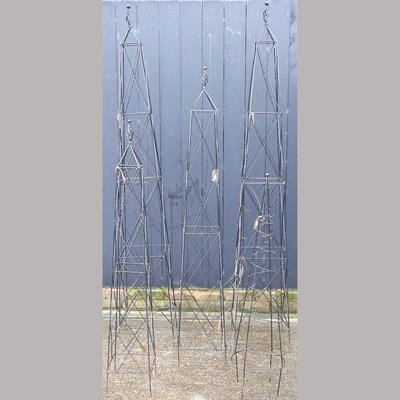 Lot 341 - A wire garden spire