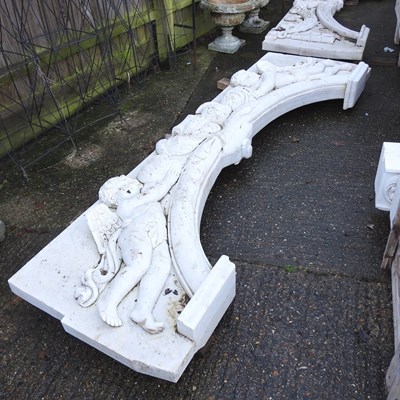 Lot 678 - A large carved marble arch