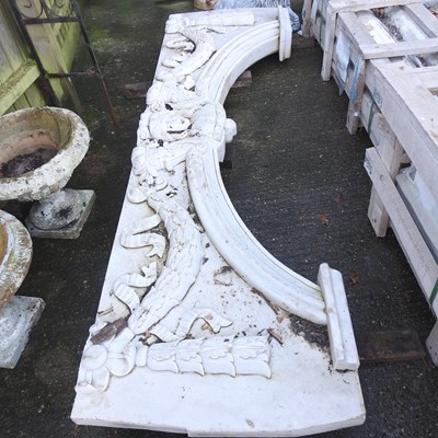 Lot 668 - A large carved marble arch