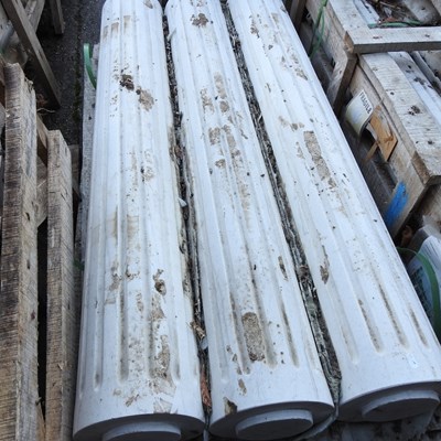 Lot 688 - A set of three marble columns