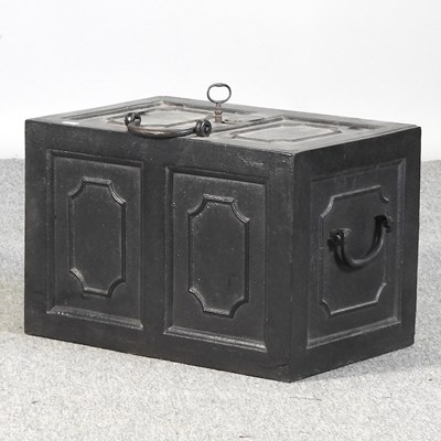Lot 369 - A 19th century strong box