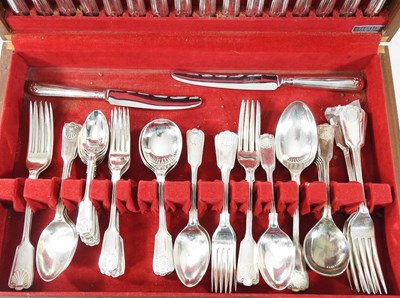 Lot 78 - A silver plated canteen of cutlery