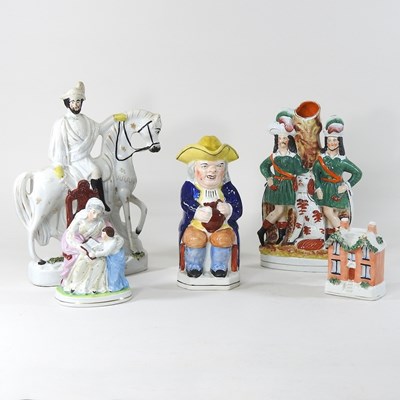 Lot 182 - A collection of 19th century Staffordshire figures