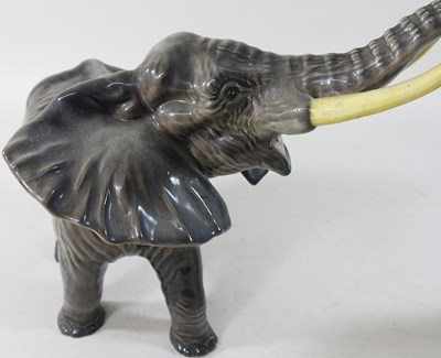 Lot 84 - A large Beswick pottery model of an elephant