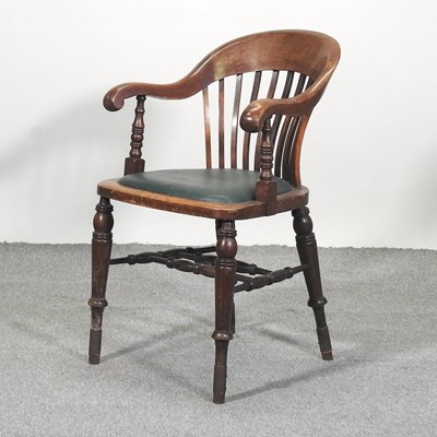 Lot 468 - A Victorian mahogany desk chair