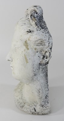 Lot 25 - A cast stone head