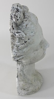 Lot 25 - A cast stone head