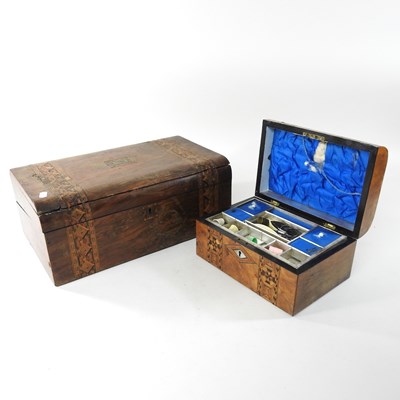Lot 267 - A Victorian tunbridgeware writing slope