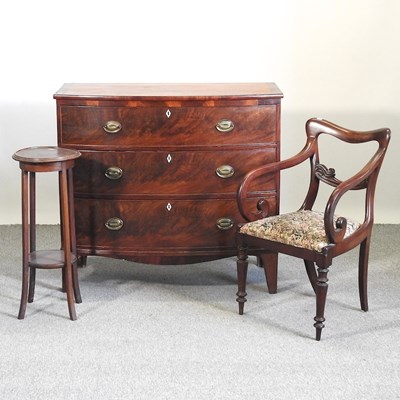 Lot 479 - A Regency mahogany bow front chest