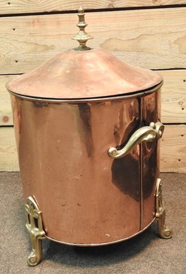 Lot 179 - A copper coal bin