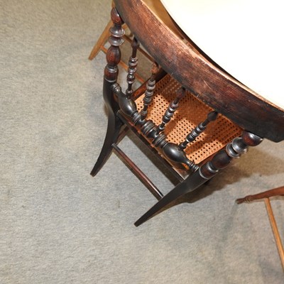 Lot 66 - A pine and painted circular dining table