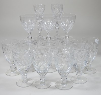 Lot 260 - A collection of cut glass drinking glasses