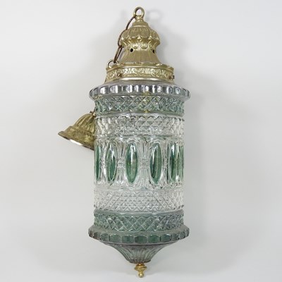 Lot 200 - A Moorish style cut glass lantern