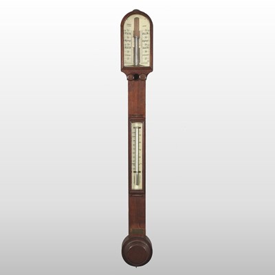 Lot 458 - An early 20th century cased stick barometer