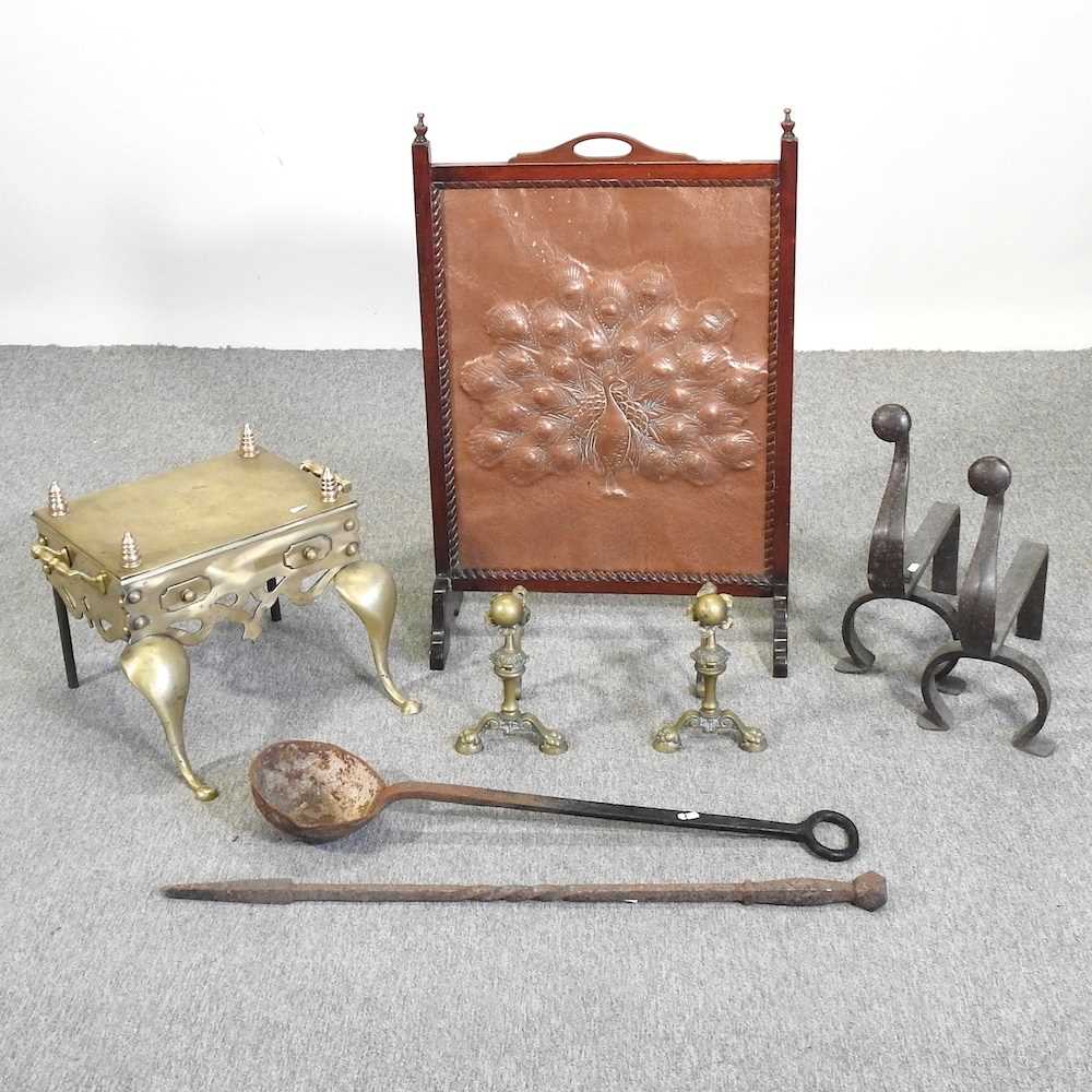 Lot 402 A brass footman