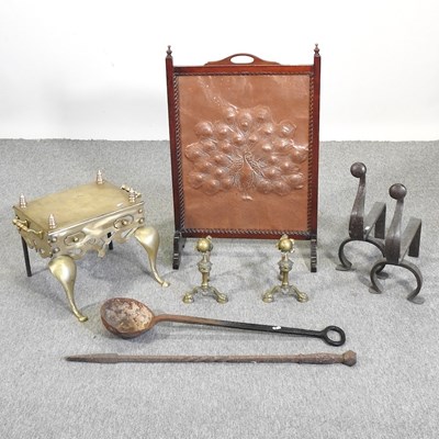 Lot 402 - A brass footman