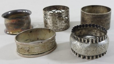 Lot 18 - A collection of silver condiments