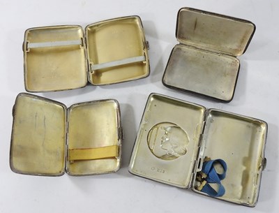 Lot 2 - A collection of four cigarette cases