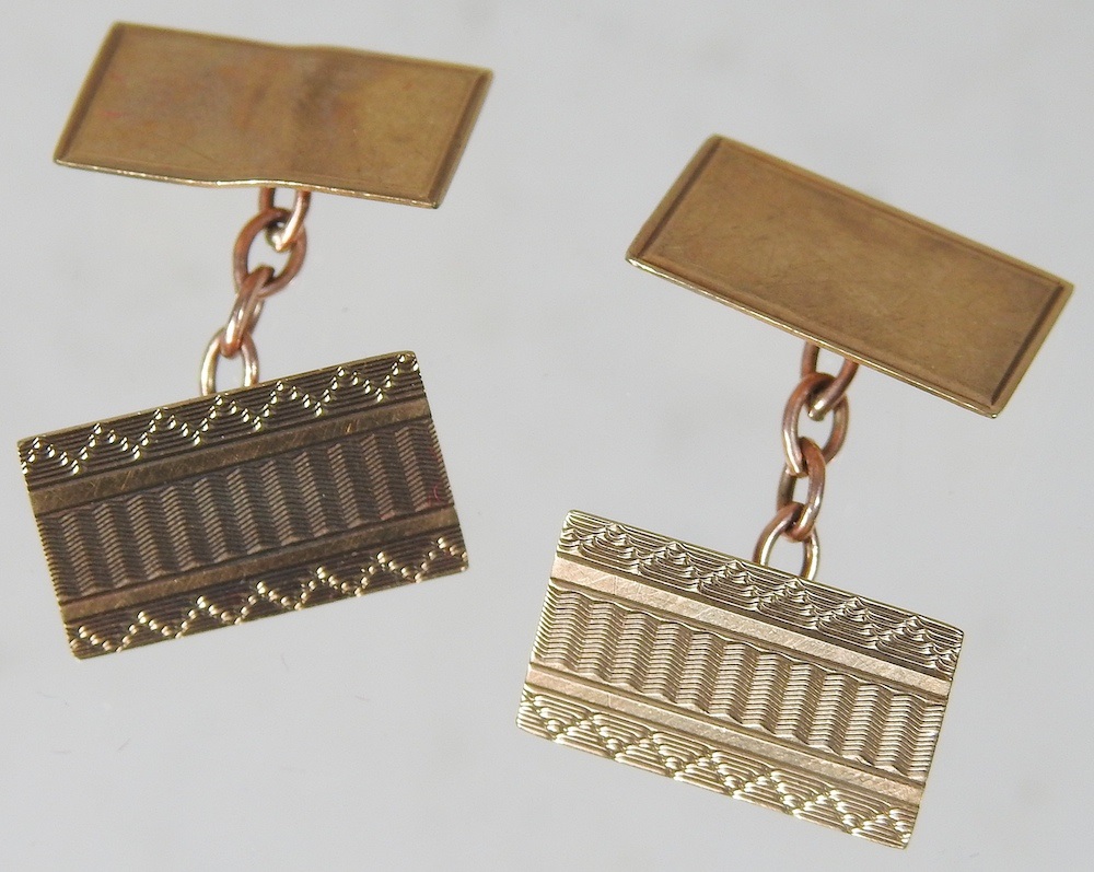 Lot 56 A Pair Of 9 Carat Gold Cufflinks lot-56-a-pair-of-9-carat-gold-cufflinks