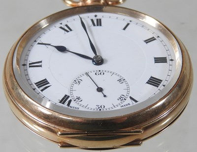 Lot 82 - An early 20th century gold plated pocket watch