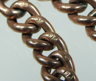 Lot 66 - A 9 carat gold curb link bracelet