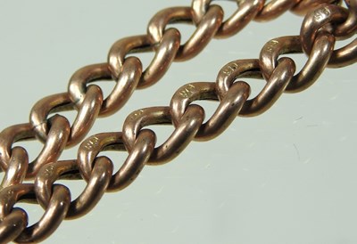 Lot 66 - A 9 carat gold curb link bracelet