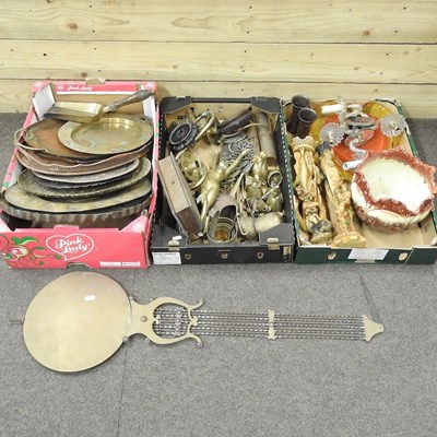 Lot 164 - Three trays of metalwares