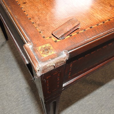 Lot 33 - A George III oak and mahogany silver table