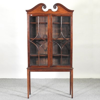 Lot 483 - An Edwardian glazed display cabinet