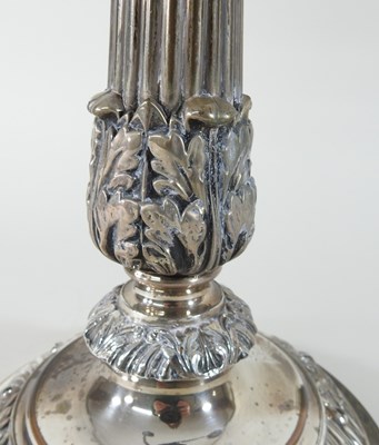 Lot 57 - A large 19th century silver plated candelabra