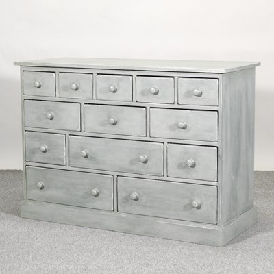 Lot 393 - A pine merchants chest