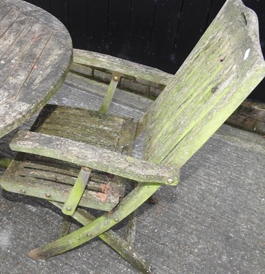 Lot 307 - A hardwood garden table