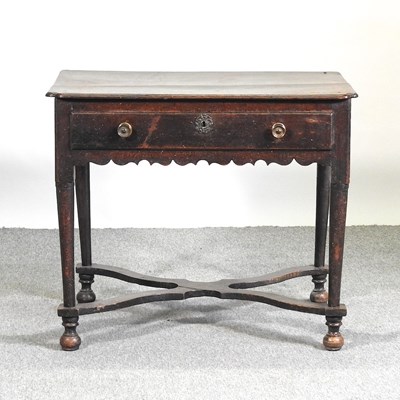 Lot 435 - An 18th century oak side table