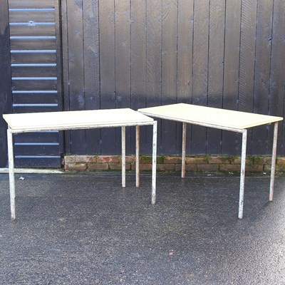 Lot 353 - A pair of metal tables