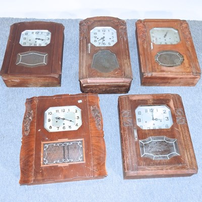 Lot 387 - A collection of wall clocks