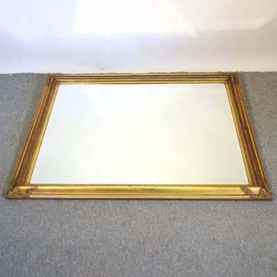 Lot 214 - A modern gilt framed wall mirror