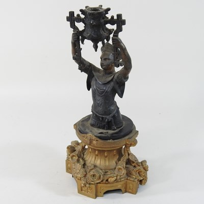 Lot 193 - A 19th century bronzed Eastern figure