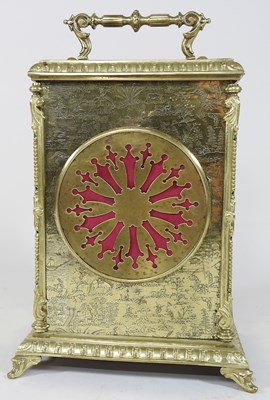 Lot 112 - A late 19th century mantel clock