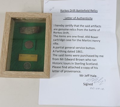 Lot 107 - A collection of Rorke's Drift battlefield relics