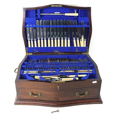 Lot 245 - A canteen of silver plated cutlery