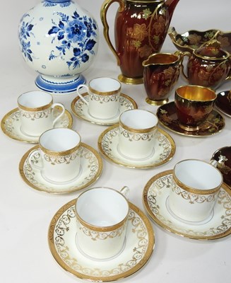 Lot 166 - A Cartlon Ware Rouge Royal coffee service