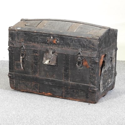 Lot 454 - A 19th century trunk